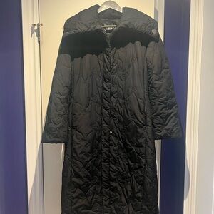 Women's Black Quilted Coat